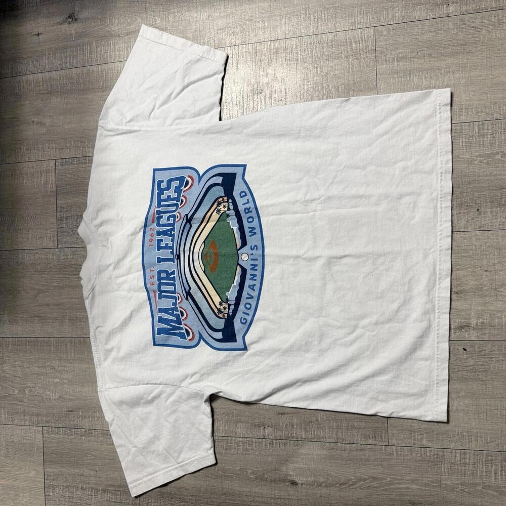 Vintage Rare Los Angeles Dodgers Giovanni’s World White T Shirt - Picture 4 of 6